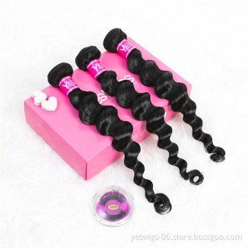 Virgin Cuticle Aligned Hair Free Shipping Factory Wholesale Price Yeswigs Human Hair Extension Loose Deep Wave Hair Weaves